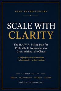 Scale With Clarity - Free Founder Scaling Guide (PDF) - The H.A.W.K. 3-Step Plan for Profitable Entrepreneurs to Grow Without the Chaos